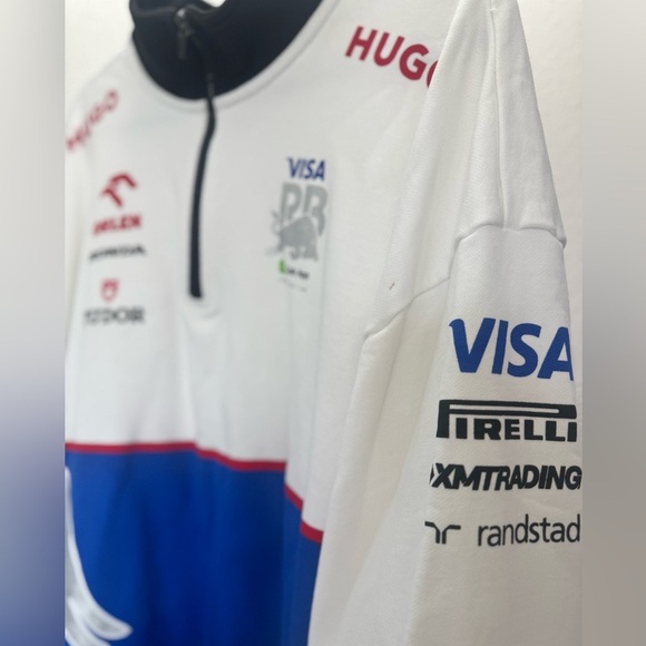 HUGO White and Blue Red Bull Racing Sweatshirt - Picture 4 of 6